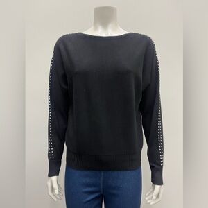 Black Studded Women's Sweater